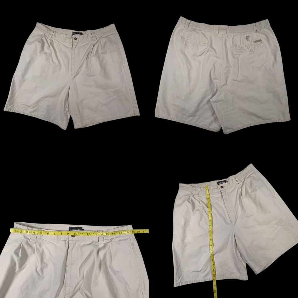 Ashworth Golf Shorts Size Mens 38 Khaki 8" Inseam Preppy Casual Normcore Dadcore